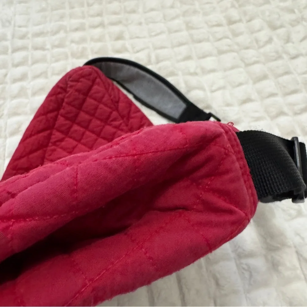 LL Bean Ameribag Healthy Back Bag Sling‎ Backpack ~ Red Quilted Travel Outdoor